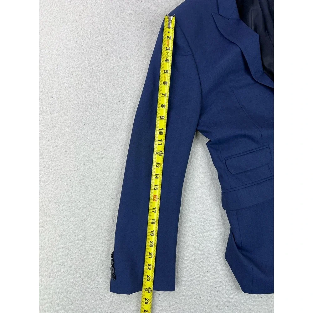 Calvin Klein Suit Jacket Mens 40R Blue Wool Extreme Slim Fit 2 Button Blazer